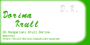 dorina krull business card